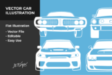 Last preview image of Muscle Car Vector Illustration