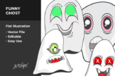 Last preview image of Ghost Cartoon Vector Illustration