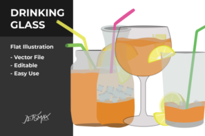 Drinking Glass Vector Illustration